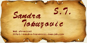 Sandra Topuzović vizit kartica